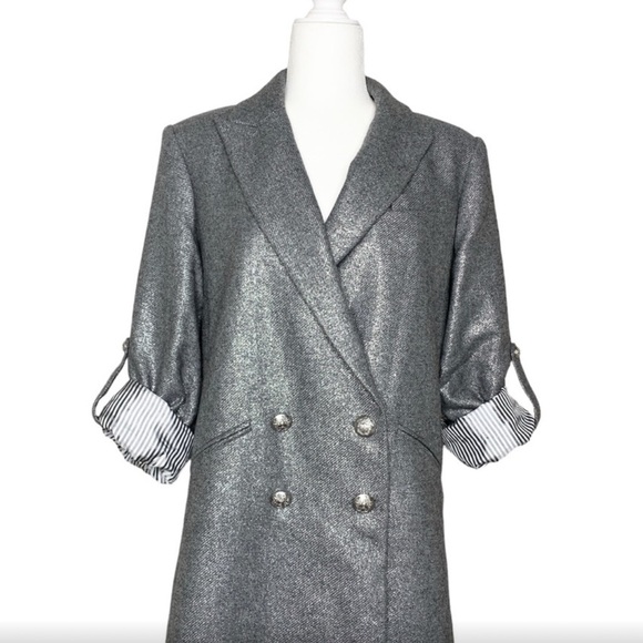 NWT Veronica Beard Parineti Dickey Jacket in Metallic Wool Blend - Picture 3 of 11